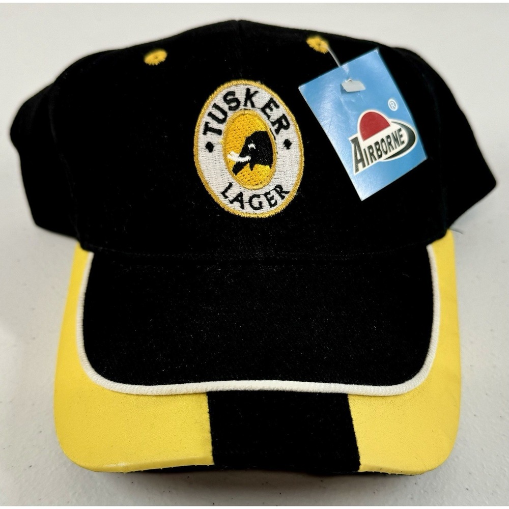 Tusker Lager Baseball Hat Adjustable Canvas Cap African Beer *BRAND NEW* Vintage
